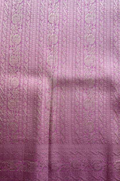 Fuchsia Shikaargah Banarasi Katan Silk Saree