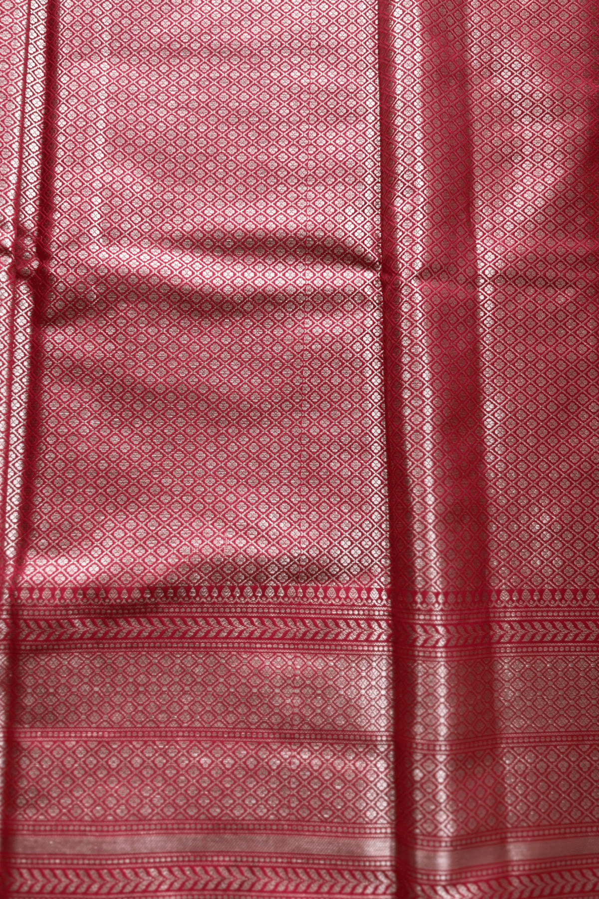 Red Jaal Katan Silk Saree