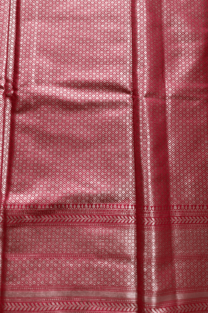 Red Jaal Katan Silk Saree