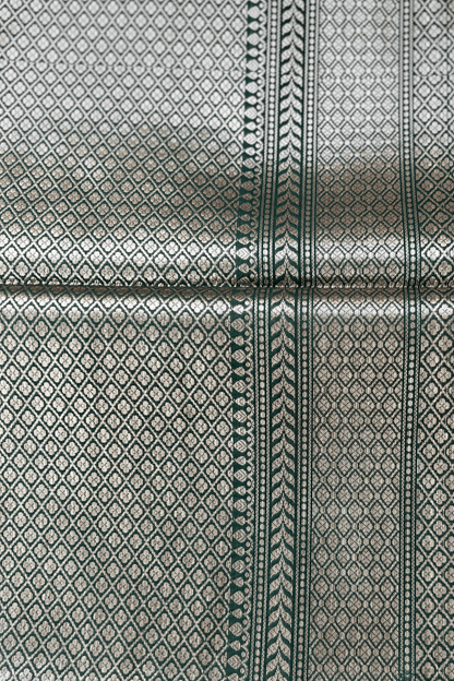 Green Jaal Katan Silk Saree