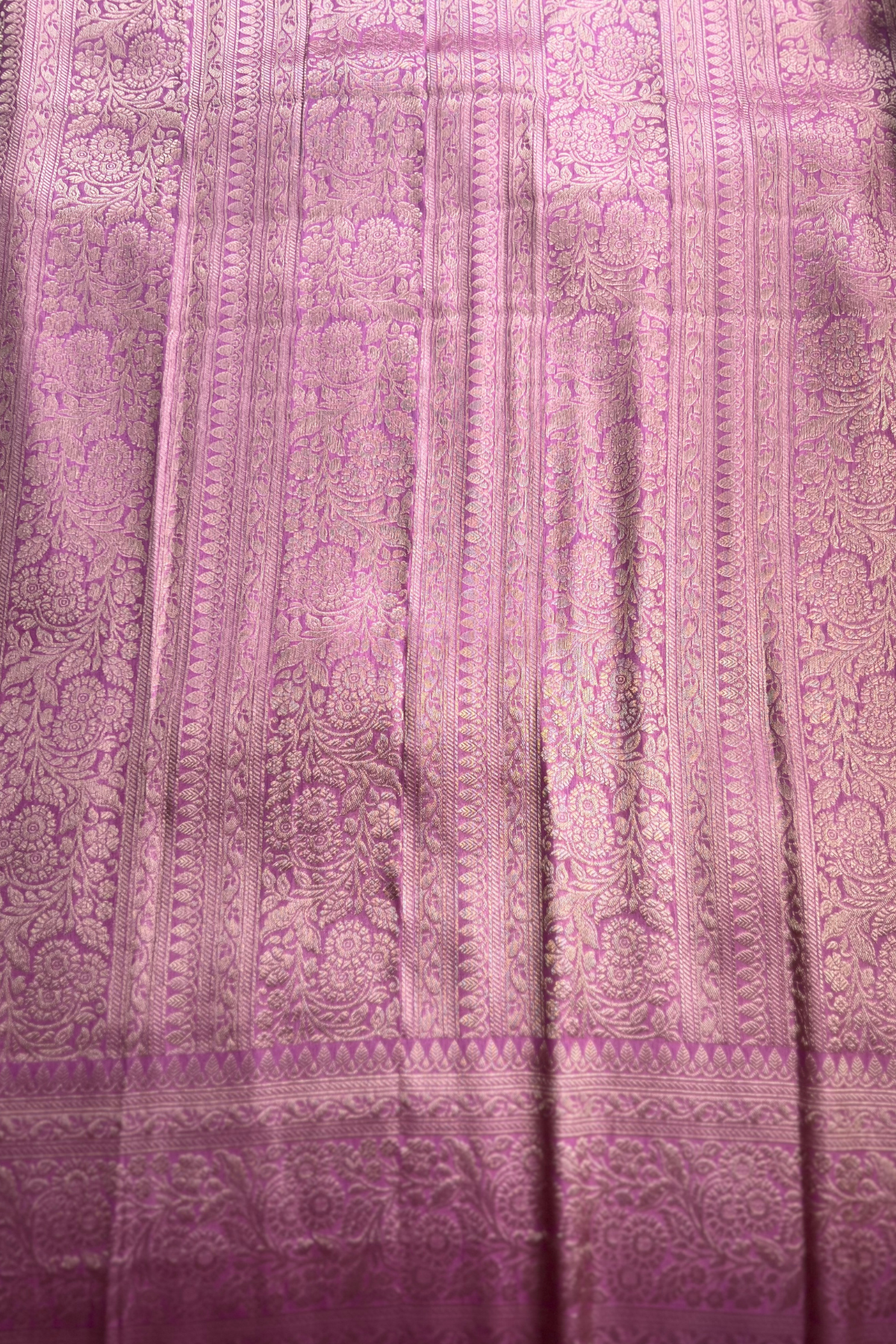 Client Diaries: Fuchsia Floral Banarasi Katan Silk Saree