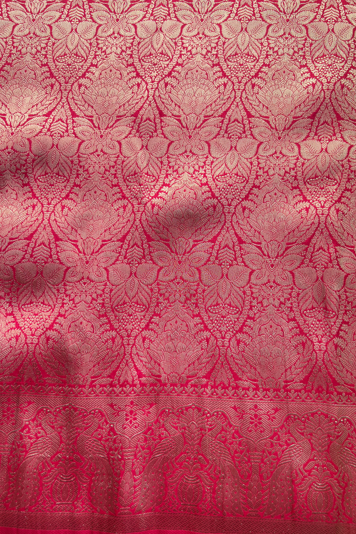 Vibrant Red Shikaargah Banarasi Katan Silk Saree