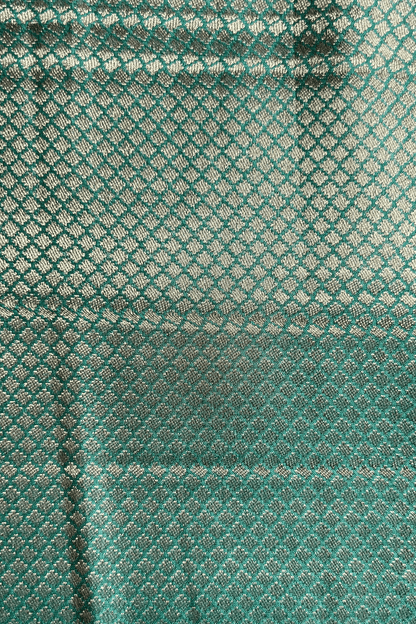 Sea Green Shikaargah Banarasi Katan Silk Saree